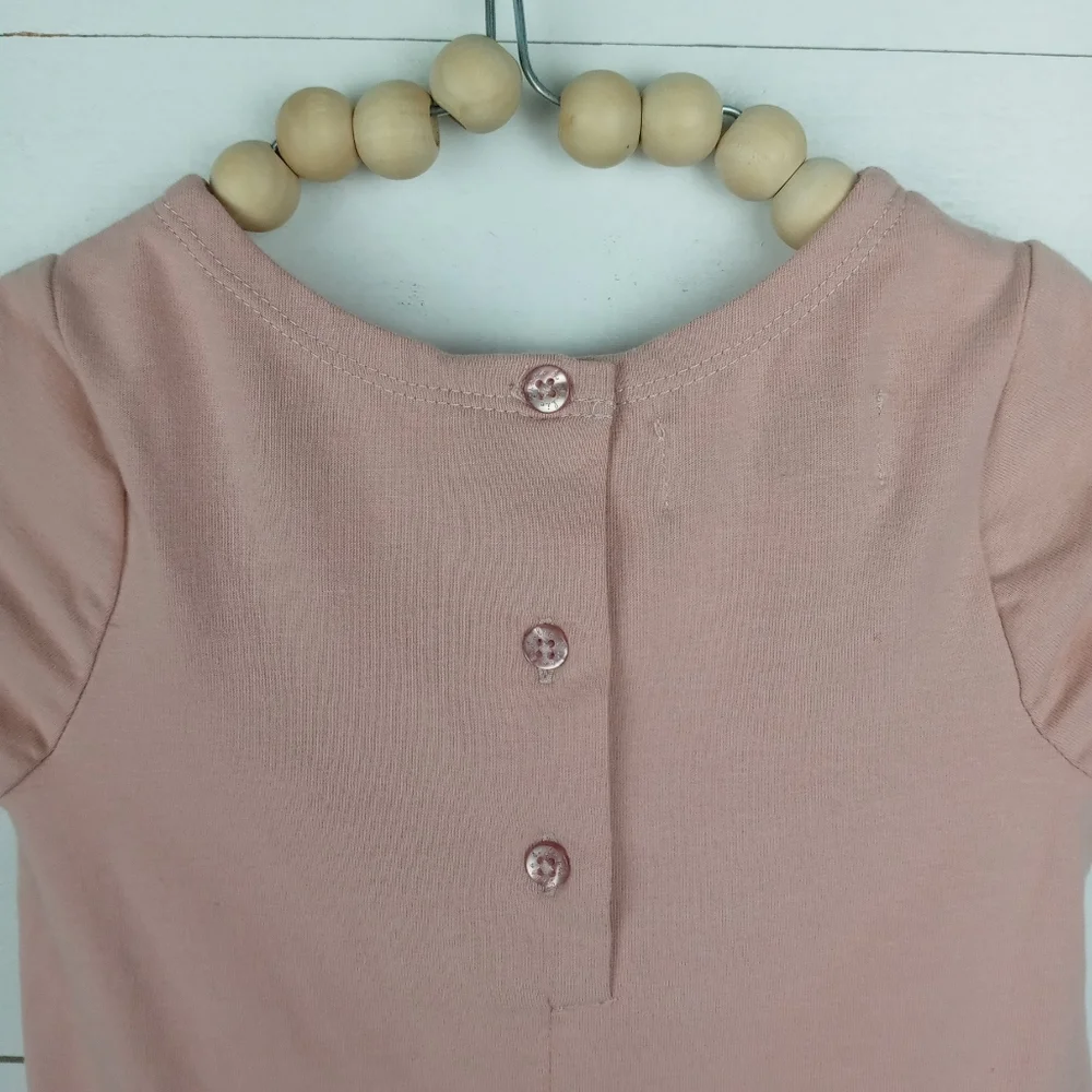 Pippa & Julie girls size 18 mos rose tulle gold polkadot bottom dress